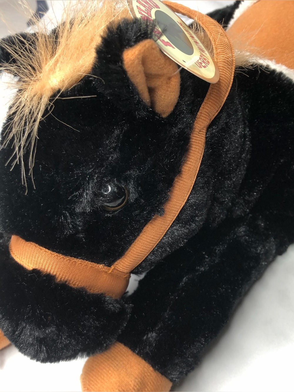NWT FUNLAND DERBY WINNER Plush Stuffed HORSE TOY Medium BLACK Retired